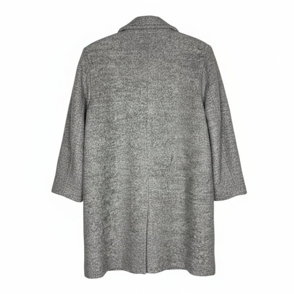 Garnet Hill XL Sadie Wool Relaxed Fit Women's Peacoat Gray Marl EUC Old Money - Picture 3 of 7